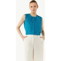 comma Blusentop Bluse Fließende Chiffonbluse mit Knopfleiste