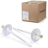 STRÜBER Schrauben- und Dübel-Set Dämmstoffdübel für WDVS - Schlagdübel mit Kunststoffnagel, WDVS, Dämmstoffdübel, Tellerdübel, Dübel, Schlagdübel, Styropor