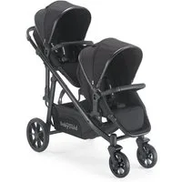 Babytrold Geschwisterwagen Nuuk Geschwisterwagen in Sandfarben, flexibel, & kompaktes Design, Geschwisterwagen, für Zwillinge und Geschwister, Sichtfenster