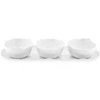 Mulex Schale Elegante Snackschalen aus hochwertigem Porzellan - 4-teilig, Porzellan, (4-tlg)