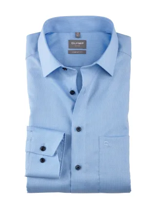 OLYMP - Comfort Fit : Businesshemd blau - Gr. - 43