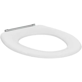 Ideal Standard WC-Sitzring K792801 mit Stangenscharnier, Scharniere Edelstahl, antibakteriell, weiß