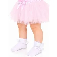La Bortini Socken Socken für Baby und Kinder Strümpfe mit Rüschen 0 Mon - 8Jahren weich, elastisch, mit Spitzen und Schleifchen