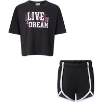 Champion T-Shirt & Shorts Graphic Oversized Fit T-Shirt and Shorts set (2-tlg) 2-teiliges Set aus T-Shirt und Shorts, für Kinder
