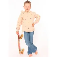 Zwillingsherz Hoodie "Hearts" Kids mit gestickten Herzen allover für Mädchen
