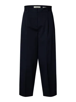 selected women - SLWBARREL MILLE HW PANT NOOS Dark Sapphire - Gr. - 32