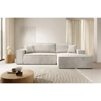 Selsey Ecksofa FARESE NEW, mit Schlaffunktion, Bettkasten und tierfreundlichem Cordbezug, 267 cm