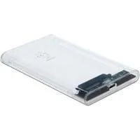 Externes Gehäuse für 2.5" SATA HDD / SSD mit SuperSpeed USB 10 Gbps (USB 3.1 Gen 2), Laufwerksgehäuse transparent