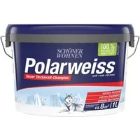 SCHÖNER WOHNEN FARBE Wand- und Deckenfarbe Polarweiss 1 Liter (274011), hoher Weißheitsgrad, Spritz-Frei, Lösemittelfrei