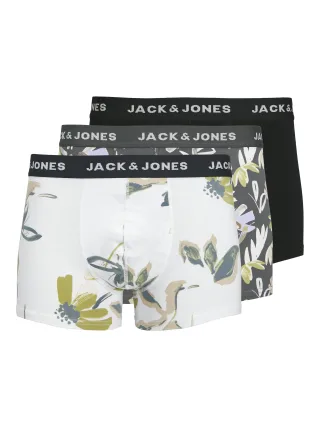 JACK&JONES - JACABSTRACT TRUNKS 3 PACK SN iron gate - Gr. - M