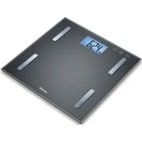 BEURER Körper-Analyse-Waage BF 180 zur Ermittlung der Körperwerte, Tragkraft mit 180 kg, Elektroden aus gebürstetem Edelstahl
