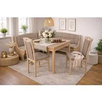 moebel-direkt-online Eckbankgruppe 4tlg. Eckbankgruppe, Stellfläche 125x165 cm, (Spar-Set, 4tlg. Set)