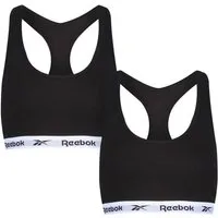 Reebok Bustier FRANKIE (2er-Pack) breite Träger, ohne Verschluss, ohne Bügel, mit Logo, Baumwollmix