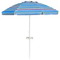 COSTWAY Sonnenschirm Gartenschirm, LxB: 220,00x220,00 cm, mit Verankerung