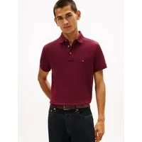 Tommy Hilfiger Poloshirt 1985 SLIM POLO mit Piqué-Struktur und Stickerei meliert, casual, slim fit, Baumwollmix, Polokragen