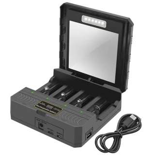 Portable Power Bank MS-TYN84 Solar Smart Charger Type-C 4 Slot Case Battery Charging Case Multi-Function Outdoor Charger