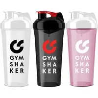 GYMSHAKER Protein Shaker 3er Pack Trinkflasche für Bodybuilding, Gym Equipment & Muskelaufbau, (Spar-Set, 3-tlg., Premium Protein Shaker), Auslaufsicher, Spülmaschinengeeignet, BPA-frei