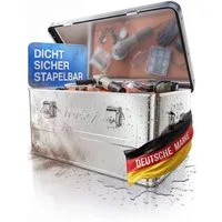Trucky Allzweckkiste Aluminium Box mit Deckel Silber Alukiste Alu Kiste Abschliessbar