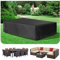Sunicol Gartenmöbel-Schutzhülle Abdeckung für Gartenmöbel, Wasserdichte, Anti-UV Abdeckplane, für Gartentische Terrassenmöbel, Regenschutz und Staubfest
