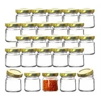 BigDean Einmachglas 25x kleine Marmeladengläser 53ml Made in Germany Probiergläser, Glas, (25-tlg)