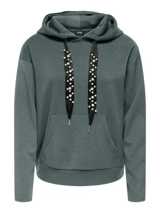 ONLY - ONLFANCY L/S HOOD STRING SWT Balsam Green - Gr. - M