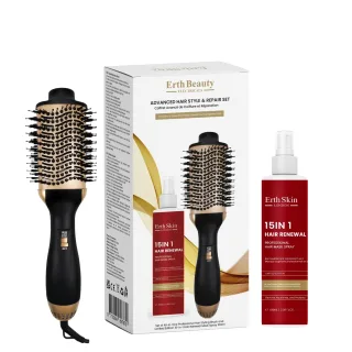 FORTSCHRITTLICHES HAARSTYLING- & REPARATURENSET (ALL-IN-ONE PROFESSIONELLE HAARBÜRSTE + 15-IN-1 HAARSPRAY – 100ML)