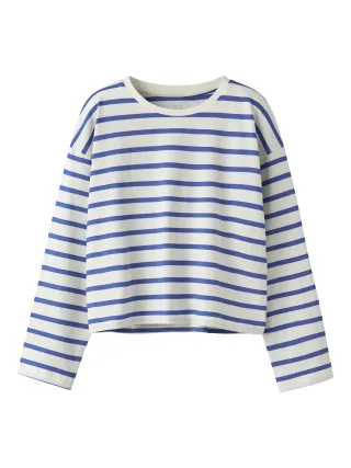 NAME IT - NKFVITA LS SHORT RLX TOP cloud dancer - Gr. - 128