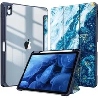 Fintie Tablet-Hülle für iPad Air 11'' M4/M3/M2(2026/2025/2024), iPad Air 5/4 Gen 2022/2020 10.9 Zoll, mit Stifthalter, Hülle mit transparenter Hartschale auf der Rückseite