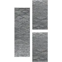 Carpettex Hochflor-Bettumrandung Boho-Design, Höhe 20 mm, (Bett-Set, 3-tlg., Bettvorlage), Schlafzimmer Teppich Bettumrandung Läufer Set 3 teilig