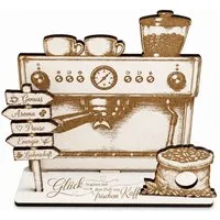 Dekolando Geschenkkarte Kaffee Geldgeschenk aus Holz - Geschenkidee für Kaffeeliebhaber