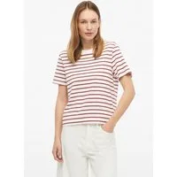 s.Oliver Kurzarmshirt T-Shirt Verkürztes T-Shirt mit Streifen
