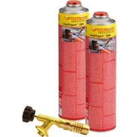 Rothenberger Industrial Gasgrill-Brenner ROTHENBERGER Industrial Hot Pack Brenner inkl. 2x Multigas 300 600 ml