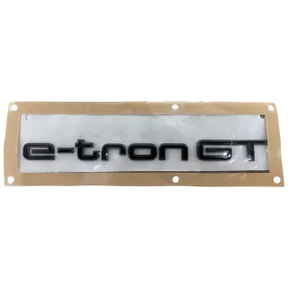 Original Audi Black Edition e-tron GT Emblem Schriftzug Logo Emblem in Schwarz glänzend für das Heck / Hinten selbstklebend
