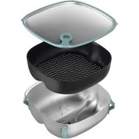 Philips Airfryer-Grillrost HD9960/00, 2-in-1: Wokpfanne und Dampfgareinsatz Airfryer Zubehör, passt zu Airfryer Combi 7000 Series, HD9876, 9880, spülmaschinenfest