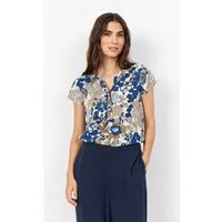 soyaconcept Shirtbluse SC-CUNILLA 1 aus Viskose, normal geschnitten, mit längerem Rückenteil, gemustert