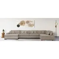 Home affaire Wohnlandschaft Skara XXL U-Form, Lounge-Sofa XXL mit Federkern-Polsterung, in vielen Bezugsvarianten