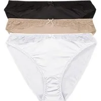bonprix Slip (Packung, 3-St) mit zweifarbigem Stickereieinsatz, mit zarter Spitze, 3er Pack