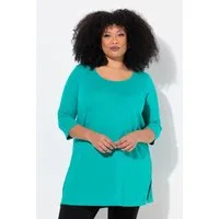 Ulla Popken Longshirt Longshirt A-Linie Rundhalsausschnitt 3/4-Arm