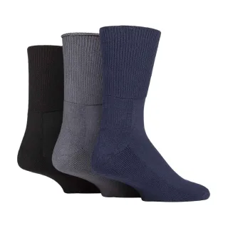 3er-Pack extra breite Bambus-Diabetikersocken für geschwollene Beine