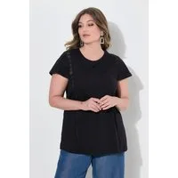 MIAMODA T-Shirt T-Shirt A-Linie Volant-Halbarm