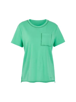 Marc Cain Collections - Shirt aus Baumwollstretch bright jade - Gr. - 40