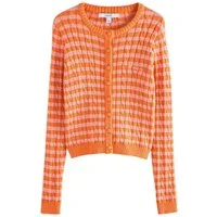 Next Strickjacke Strickjacke aus Frottee mit schmalem Zopfmuster (1-tlg)
