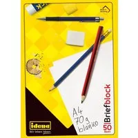 Idena Briefumschlag Idena Briefblock blanko 50 Blatt 70g/m² DIN A4