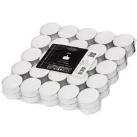 EDZARD Teelicht Teelichter 50 Stück (Set), Kerzen-Set aus Premium Wachs mit Alu-Cup, Wachskerze ohne Duft