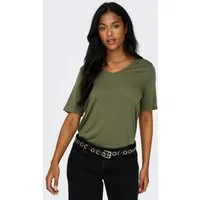 ONLY Kurzarmshirt ONLELISE S/S V-NECK TOP JRS NOOS