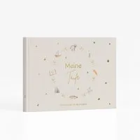 MeinBaby123® Tagebuch Taufbuch vergoldet, Meine Taufe, Taufalbum Erinnerungsalbum, Geschenk zur Taufe, Gästebuch Taufe, Fotobuch Taufe