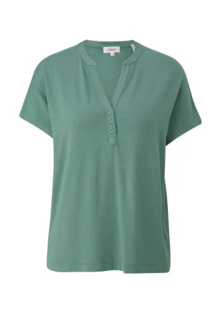 s.Oliver Red Label - Top mit V-Ausschnitt blau - Gr. - 40