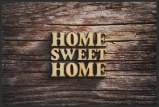 Fussmatte Home Sweet Home Holz 4248 | Größe: 60 cm x 45 cm
