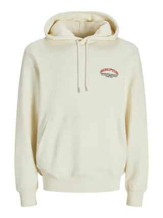 JACK&JONES - JORFREDERIKSBERG MARGATE SWEAT HOOD BF antique white - Gr. - XXL