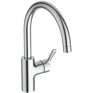 Ideal Standard Küchenarmatur Ceralife Ausladung 221mm Niederdruck hoher Auslauf Chrom, BE246AA BE246AA